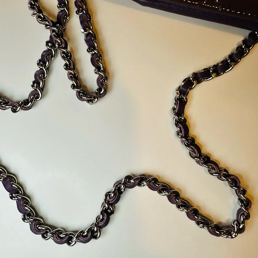 Chanel Quilted Burgundy Wallet On Chain - Picture 5 of 16